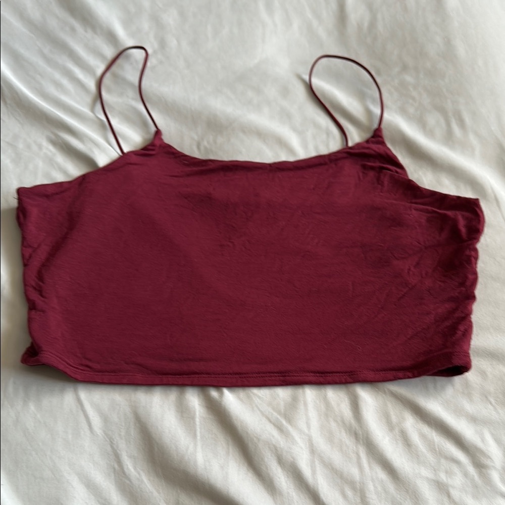 Fashion Nova Red Cropped Camisole Sleeveless Top